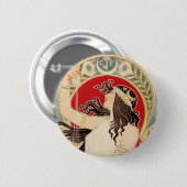 Dunkelhaarige Schönheit mit Frucht Button (Vorne & Hinten)