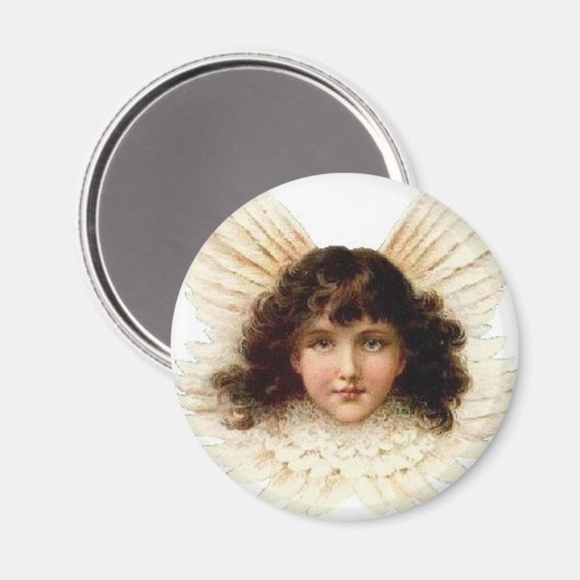 Dunkelhaariger Engel - Magnet (Vorderseite/Rückseite)