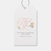 Dunkelhaarmutter, um Baby Dusche zu sein danke Geschenkanhänger (Vorderseite)