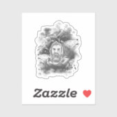 Dunkelhaltige Abbildung in den Tintenfederschatten Aufkleber (Blatt)