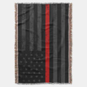 Dunkelheit beunruhigte Feuerwehrmann-Flagge Decke (Vorderseite Vertikal)