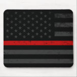 Dunkelheit beunruhigte Feuerwehrmann-Flagge Mousepad<br><div class="desc">Eine Dunkelheit beunruhigte Art Feuerwehrmannflaggen-Büro mousepad.</div>