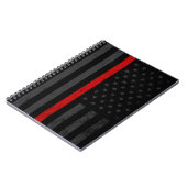 Dunkelheit beunruhigte Feuerwehrmann-Flagge Notizblock (Linke Seite)