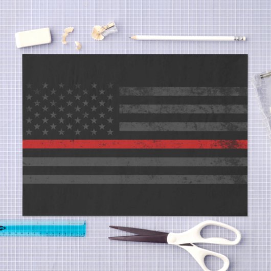 Dunkelheit beunruhigte Feuerwehrmann-Flagge Seidenpapier (Handwerk)