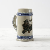 Dunkelheit ein großer Stein Bierglas (Vorderseite Links)