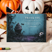 Dunkelheit Elegant Spooky ONE Geburtstag Dankeskarte