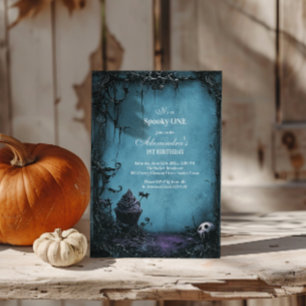 Dunkelheit Elegant Spooky ONE Geburtstag Einladung