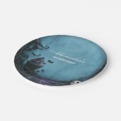 Dunkelheit Elegant Spooky ONE Geburtstag Pappteller (Schrägansicht)