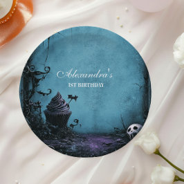 Dunkelheit Elegant Spooky ONE Geburtstag Pappteller