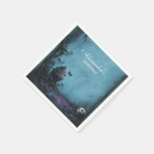 Dunkelheit Elegant Spooky ONE Geburtstag Serviette (Ecke)