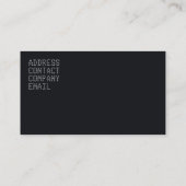 Dunkelheit farbige Visitenkarte, die Sport-Auto Visitenkarte (Rückseite)