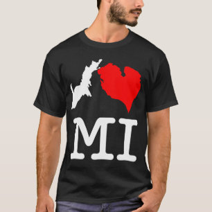 Dunkelheit ♥ I MI (i-Herz Michigan), Großdruck T-Shirt