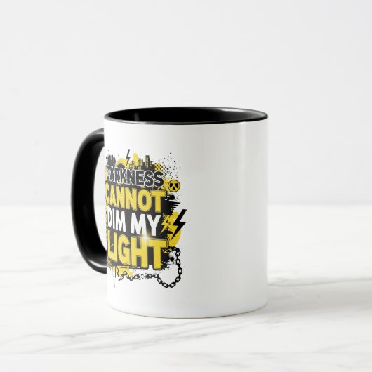 Dunkelheit kann mein Licht nicht abstrahlen - Blin Tasse (Vorderseite Links)