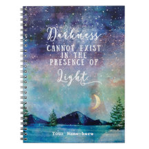 Dunkelheit kann nicht existieren Zitat-Schrift-Not