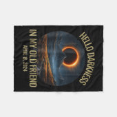 Dunkelheit mein alter Freund Funny 2024 Solar Ecli Fleecedecke (Vorderseite (Horizontal))