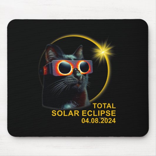 Dunkelheit mein Freund Solar Eclipse April 8 2024 Mousepad (Vorne)