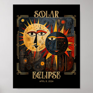 Dunkelheit meine alte Freundin Cat Solar Eclipse A Poster