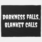 Dunkelheit sinkt, Blanket ruft Halloween Fleecedecke (Vorderseite (Horizontal))
