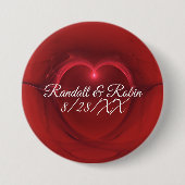 Dunkelheit umrissenes Mitte beleuchtetes Herz auf Button (Vorderseite)