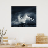 Dunkelheit und Chaos über dem Berg Poster (Küche)