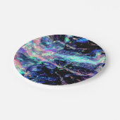 Dunkelheit und helles, dunkles Opal-Kristall: Pappteller (Schrägansicht)