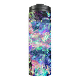 Dunkelheit und helles, dunkles Opal-Kristall: Thermosbecher