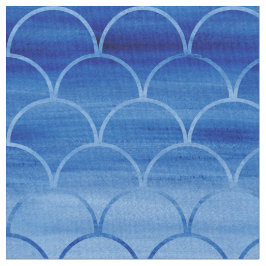 Dunkelheit zum hellblauen Aquarell-Skala-Muster Stoff