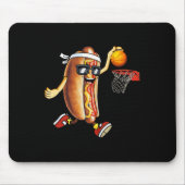 Dunkelhund im Brot Rolle spielen Basketball SP Mousepad (Vorne)