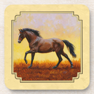 Dunkelkaffe-Gelb Getränkeuntersetzer