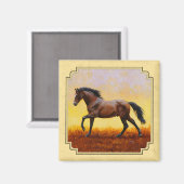 Dunkelkaffe-Gelb Magnet (Vorderseite/Rückseite)