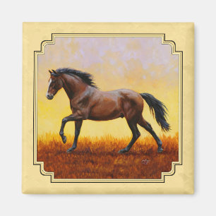 Dunkelkaffe-Gelb Magnet