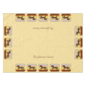 Dunkelkaffe-Gelb Tischdecke (Vorderseite (Horizontal))