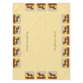 Dunkelkaffe-Gelb Tischdecke (Vorderseite)