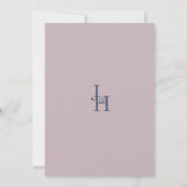 Dunkellavender pink mint elegante blumenreiche Hoc Einladung (Rückseite)