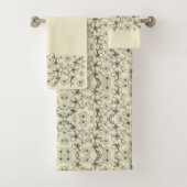 DUNKELLEICHE GELBE BLUMEN BADHANDTUCH SET (Insitu)