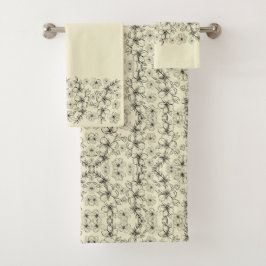 DUNKELLEICHE GELBE BLUMEN BADHANDTUCH SET