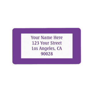 Dunkellila Adressaufkleber