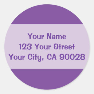 Dunkellila Runder Aufkleber