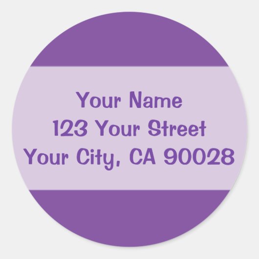 Dunkellila Runder Aufkleber (Vorderseite)