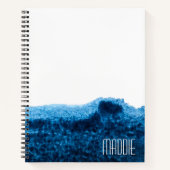 Dunkelmarineblau minimale Wasserfarbe Notizblock (Vorderseite)