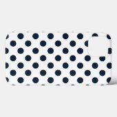 Dunkelmarineblau Polka dots Case-Mate iPhone Gehäu Case-Mate iPhone Hülle (Rückseite (Horizontal))