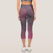 Dunkelmaroon Gradient Glitzer Capri Leggings (Rückseite)