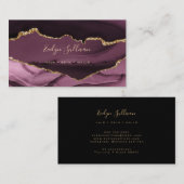 Dunkelmauve und Gold Visitenkarte (Vorne/Hinten)