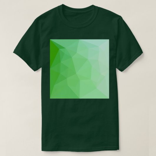 Dunkelmeergrüner Abstrakter Polygonhintergrund T-Shirt (Design vorne)