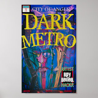 DUNKELMETRO STADT VON ANGER POSTER