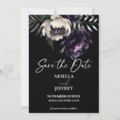 Dunkelmondbraune Hochzeit Save The Date (Vorderseite)