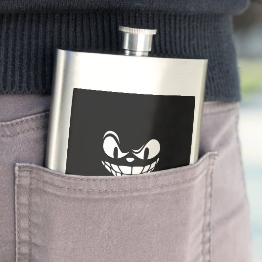 Dunkelmonstergesicht Flachmann (Beispiel)