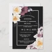 Dunkelmoodisch, blumenreich einladung (Vorderseite)