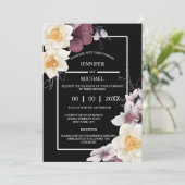 Dunkelmoodisch, blumenreich einladung (Stehend Vorderseite)