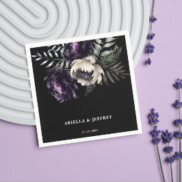 Dunkelmoody boho elegante Hochzeitsvorlage Serviette